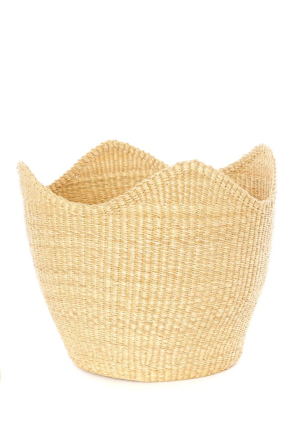 Hand Woven Elephant Grass Tulip Basket